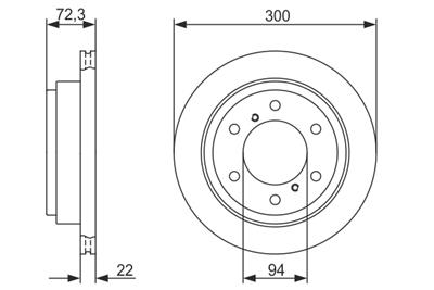 BOSCH 0 986 479 373 Číslo výrobce: BD1211. EAN: 4047024293267.