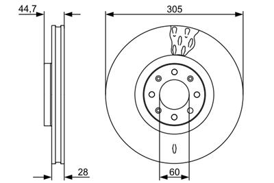 BOSCH 0 986 479 531 Číslo výrobce: BD1381. EAN: 4047024615243.