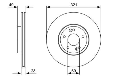 BOSCH 0 986 479 536 Číslo výrobce: BD1383. EAN: 4047024615250.
