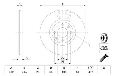 BOSCH 0 986 479 548 Číslo výrobce: BD1392. EAN: 4047024615342.