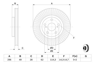 BOSCH 0 986 479 768 Číslo výrobce: BD1598. EAN: 4047024946842.