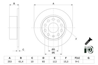 BOSCH 0 986 479 E00 Číslo výrobce: BD2664. EAN: 4047026580686.
