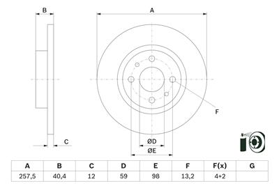 BOSCH 0 986 479 E65 Číslo výrobce: BD2697. EAN: 4047026417210.