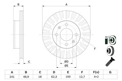 BOSCH 0 986 479 E73 Číslo výrobce: BD2705. EAN: 4047023048134.