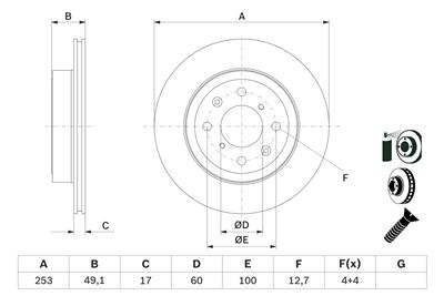 BOSCH 0 986 479 E75 Číslo výrobce: BD2707. EAN: 4047026417258.