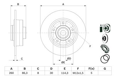 BOSCH 0 986 479 E78 Číslo výrobce: BD2713. EAN: 4047026309317.