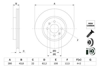 BOSCH 0 986 479 E98 Číslo výrobce: BD2744. EAN: 4047023066916.