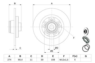 BOSCH 0 986 479 F30 Číslo výrobce: BD2775. EAN: 4047026254419.