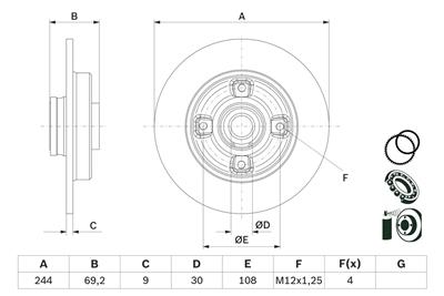 BOSCH 0 986 479 F74 Číslo výrobce: BD2819. EAN: 4047026369151.