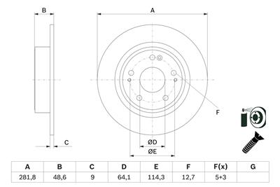 BOSCH 0 986 479 F76 Číslo výrobce: BD2821. EAN: 4047026369175.