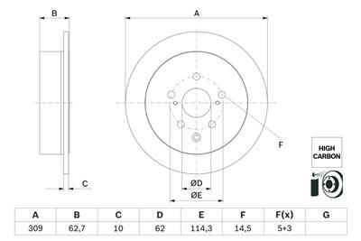 BOSCH 0 986 479 G61 Číslo výrobce: BD2905. EAN: 4047023072788.