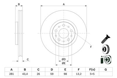 BOSCH 0 986 479 G82 Číslo výrobce: BD2926. EAN: 4047023067005.