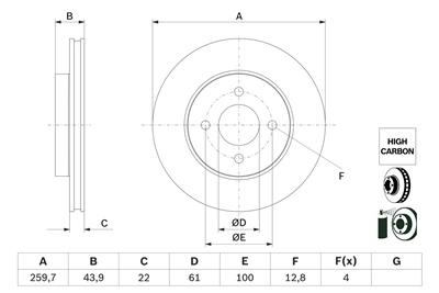 BOSCH 0 986 479 G95 Číslo výrobce: BD2939. EAN: 4047023072856.