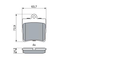 BOSCH 0 986 494 016 Číslo výrobce: BP260. EAN: 4047024022904.
