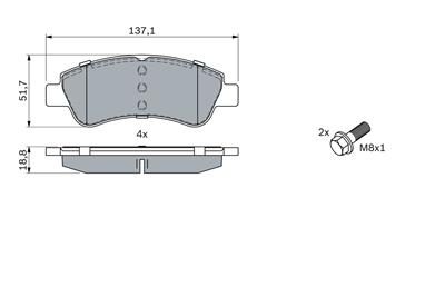 BOSCH 0 986 494 027 Číslo výrobce: BP318. EAN: 4047024044036.