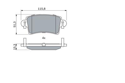 BOSCH 0 986 494 043 Číslo výrobce: BP391. EAN: 4047024045446.