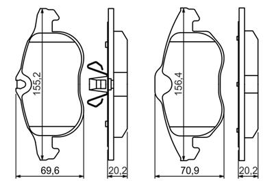 BOSCH 0 986 494 044 Číslo výrobce: BP393. EAN: 4047024045460.