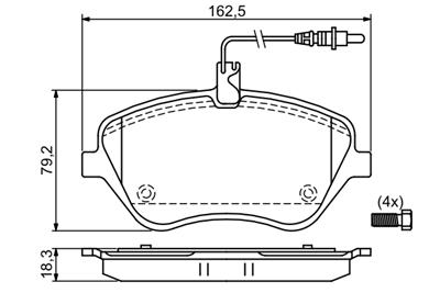BOSCH 0 986 494 098 Číslo výrobce: BP1008. EAN: 4047024168718.