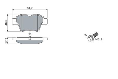 BOSCH 0 986 494 099 Číslo výrobce: BP2643. EAN: 4047024168794.