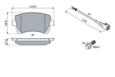 BOSCH 0 986 494 108 Číslo výrobce: BP2644. EAN: 4047024130302.