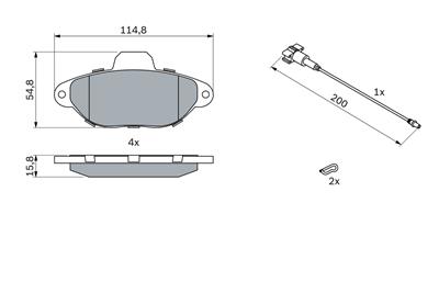 BOSCH 0 986 494 115 Číslo výrobce: BP1025. EAN: 4047024186125.