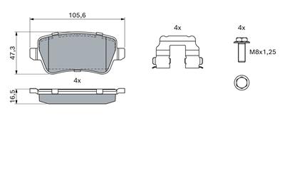 BOSCH 0 986 494 125 Číslo výrobce: BP1035. EAN: 4047024221215.