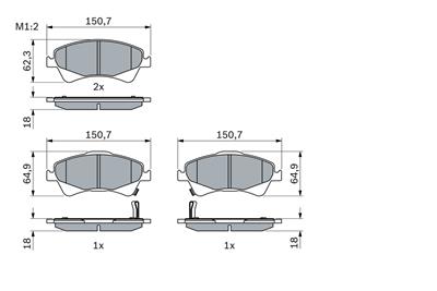 BOSCH 0 986 494 187 Číslo výrobce: BP1134. EAN: 4047024488489.