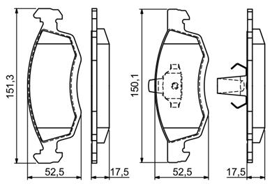 BOSCH 0 986 494 197 Číslo výrobce: BP1107. EAN: 4047024482753.