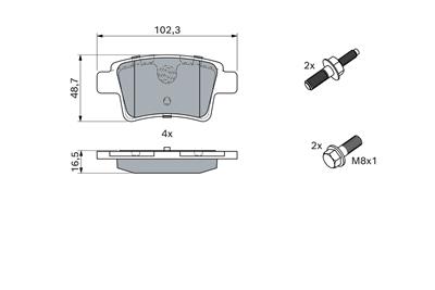 BOSCH 0 986 494 199 Číslo výrobce: BP1110. EAN: 4047024574564.