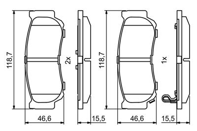 BOSCH 0 986 494 230 Číslo výrobce: BP1165. EAN: 4047024565364.
