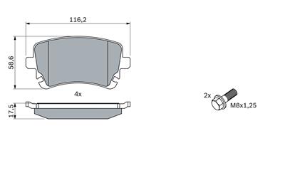 BOSCH 0 986 494 303 Číslo výrobce: BP1235. EAN: 4047024684393.