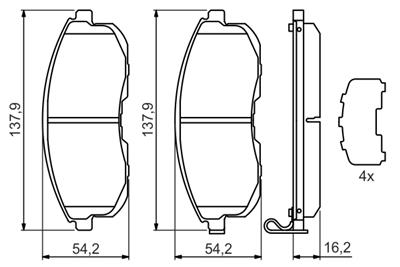 BOSCH 0 986 494 443 Číslo výrobce: BP1365. EAN: 4047024821651.
