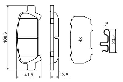 BOSCH 0 986 494 445 Číslo výrobce: BP1367. EAN: 4047024821675.