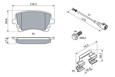 BOSCH 0 986 494 583 Číslo výrobce: BP1018. EAN: 4047025360999.