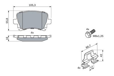 BOSCH 0 986 494 595 Číslo výrobce: BP2698. EAN: 4047025361880.