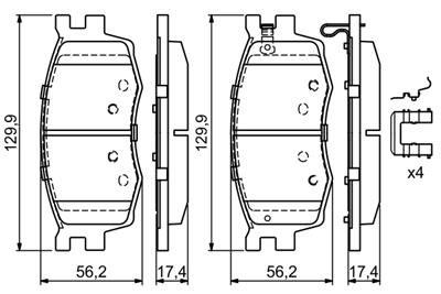 BOSCH 0 986 494 617 Číslo výrobce: BP2650. EAN: 4047025363938.