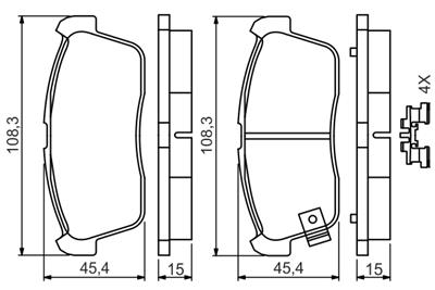 BOSCH 0 986 494 618 Číslo výrobce: BP408. EAN: 4047025363990.