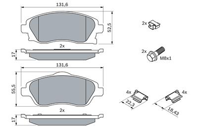 BOSCH 0 986 494 625 Číslo výrobce: BP2683. EAN: 4047025363983.