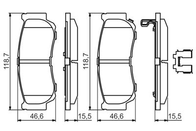 BOSCH 0 986 494 628 Číslo výrobce: BP2662. EAN: 4047025364287.