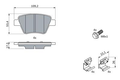 BOSCH 0 986 494 643 Číslo výrobce: BP1338. EAN: 4047025369008.