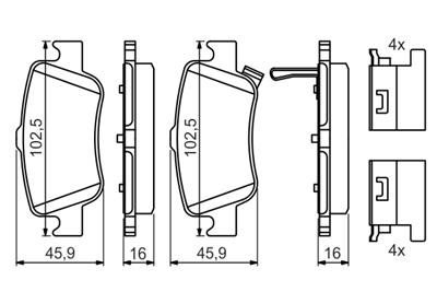 BOSCH 0 986 494 651 Číslo výrobce: BP2660. EAN: 4047025364447.