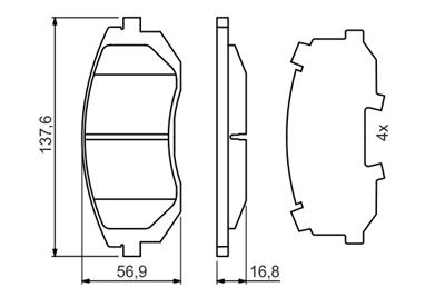 BOSCH 0 986 494 653 Číslo výrobce: BP2666. EAN: 4047025364430.