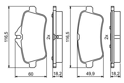 BOSCH 0 986 494 783 Číslo výrobce: BP1957. EAN: 4047026127713.