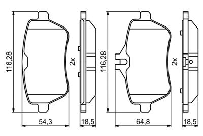 BOSCH 0 986 494 790 Číslo výrobce: BP1964. EAN: 4047026128352.