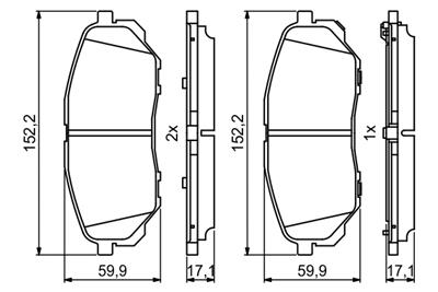BOSCH 0 986 494 827 Číslo výrobce: BP2001. EAN: 4047026128697.