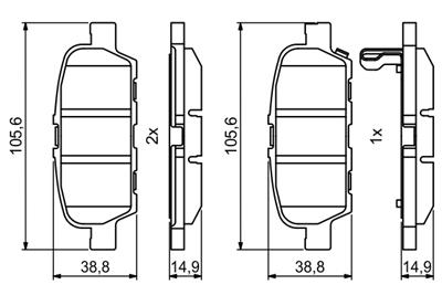 BOSCH 0 986 494 857 Číslo výrobce: BP2031. EAN: 4047026129205.