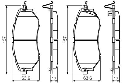 BOSCH 0 986 495 156 Číslo výrobce: BP2197. EAN: 4047025159852.