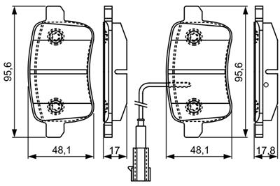 BOSCH 0 986 495 305 Číslo výrobce: BP1594. EAN: 4047025338417.