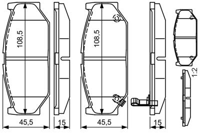 BOSCH 0 986 495 308 Číslo výrobce: BP1597. EAN: 4047025338448.
