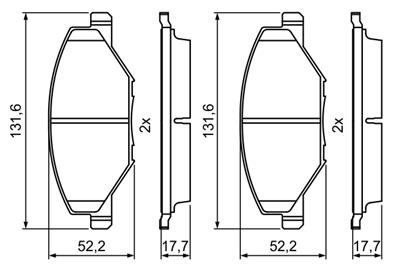 BOSCH 0 986 495 390 Číslo výrobce: BP1756.